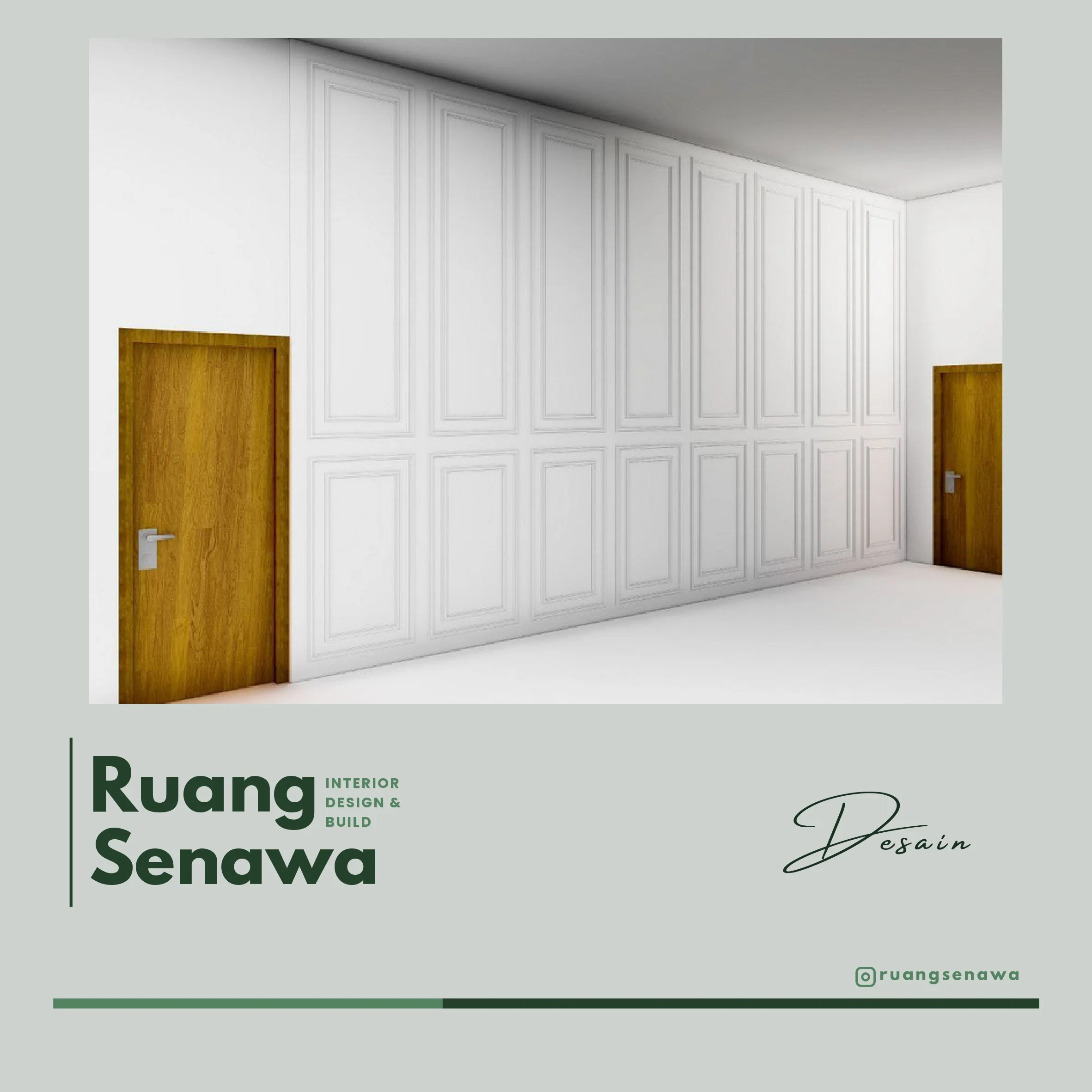 3D Concept: Custom Carpentry & Storage — Desain 3D penyimpanan kustom dan kabinet efisiensi ruang Kota Render 3D Palu Ruang Senawa